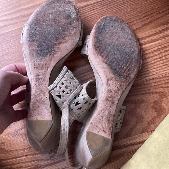 Stuart Weitzman Leather Wedge Heels - Picture 10 of 10